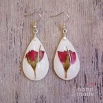 Kolczyki z kwiatami - róże