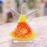 Anioł ze szkła - pomarańczowo-żółty