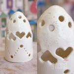 Świecznik ceramiczny ażurowy