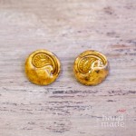 Kolczyki ceramiczne - klipsy - M - żółte